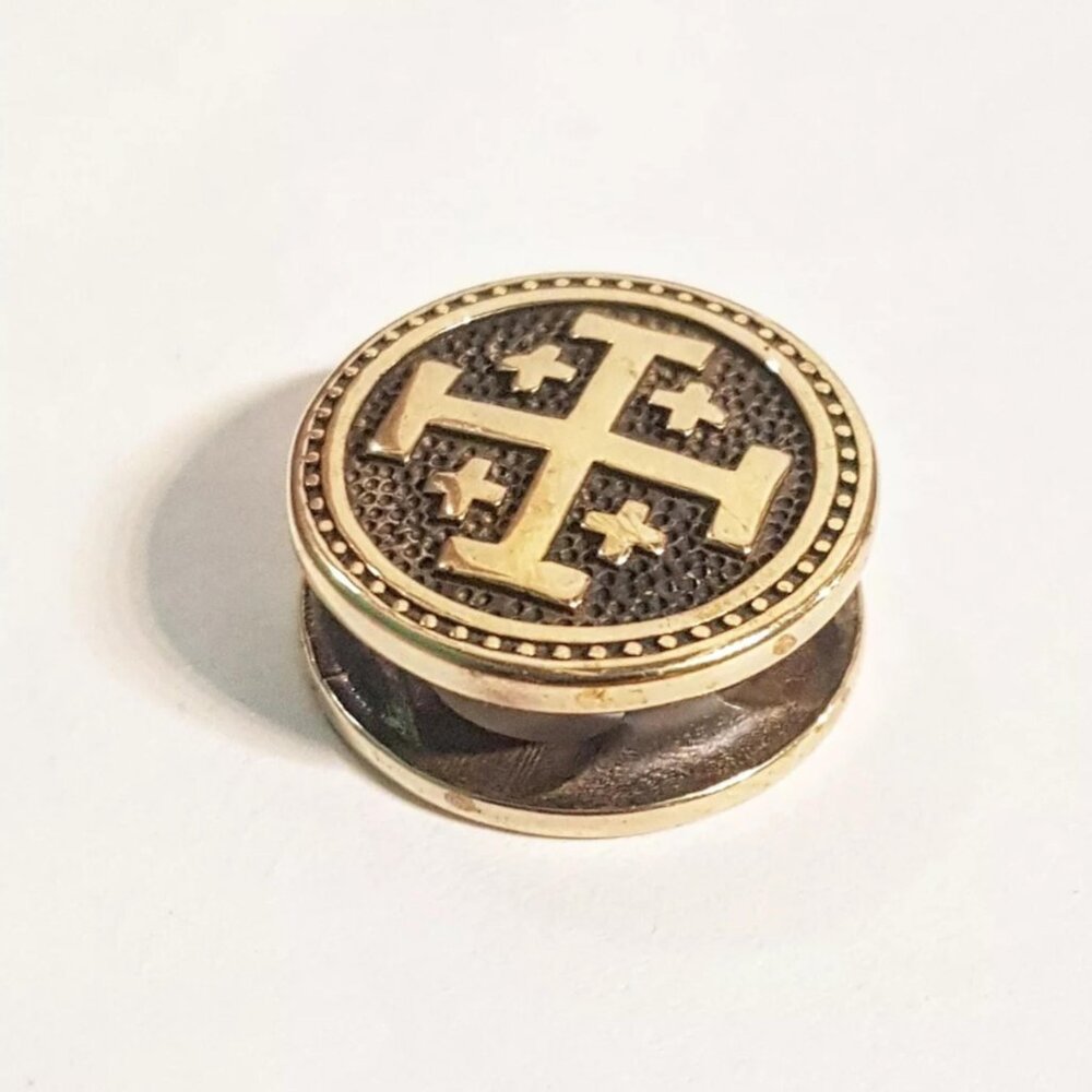 Brass Jerusalem Cross Bead — Paracord Bracelet Bead, Handmade EDC